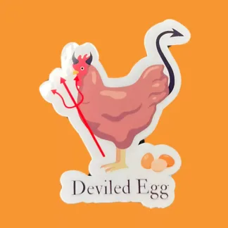 Deviled Egg - Dad Joke Halloween Sticker